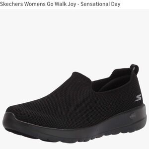 SKECHERS Women's Go Walk Joy Black Slip-On Sneakers